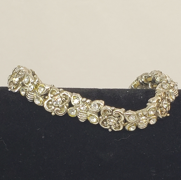 Silver Stretch Bracelet Rhinestone Crystals - Picture 6 of 8